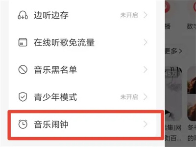 网易云音乐怎么打开闹钟